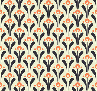abstract floral flower tile seamless pattern wallpaper
