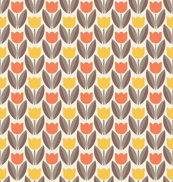 abstract floral flower tile seamless pattern wallpaper
