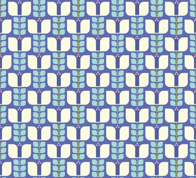 abstract floral flower tile seamless pattern wallpaper
