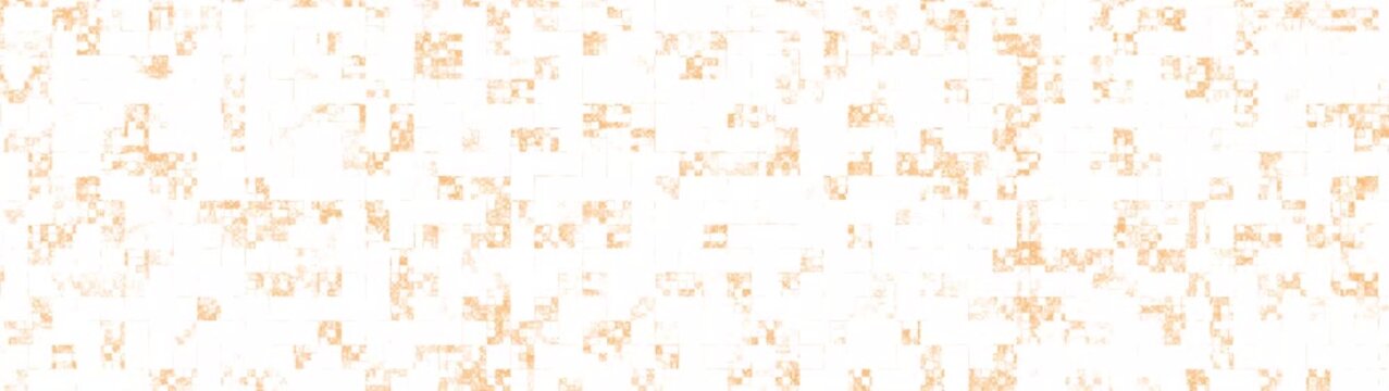 Abstract transition effect with square pixel pattern moving across screen.