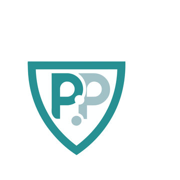 Shield with PP letters and dots logo