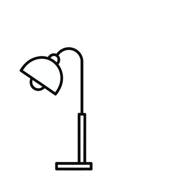 Simple line art of a desk lamp