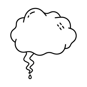 Speech bubble with dripping liquid