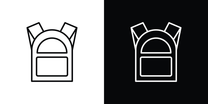 Backpack icon minimal logos pack. EPS10