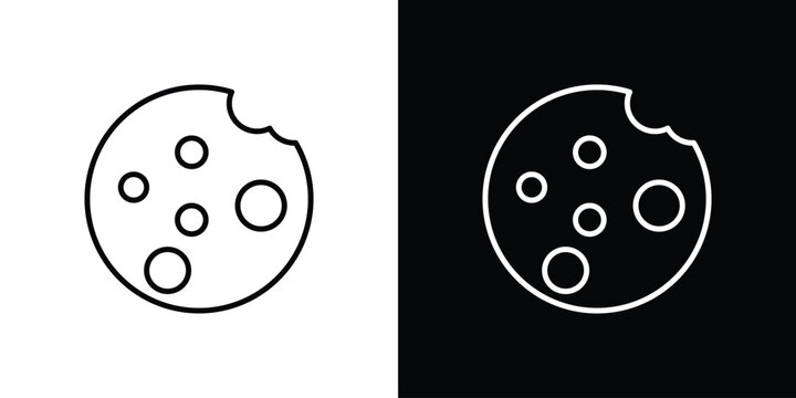 Cookie icon minimal logos pack. EPS10
