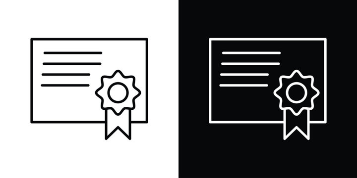 Diploma icon minimal logos pack. EPS10
