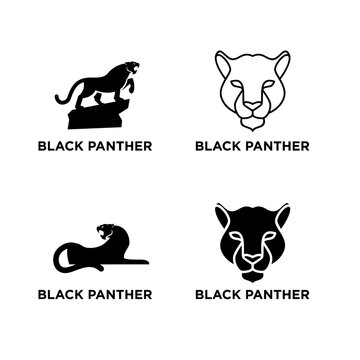 Collection of Black Panther Logos featuring Powerful Feline Designs in Various Styles for Branding and Identity