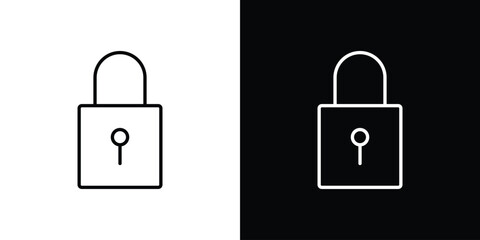 Lock icon minimal logos pack. EPS10 © Vince