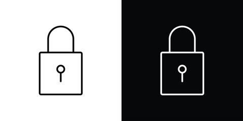 Lock icon minimal logos pack. EPS10 © Vince