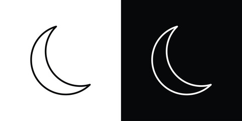 Moon icon minimal logos pack. EPS10 © Vince