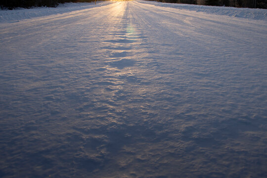 Icy road in Alaska