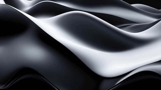 Abstract Black and Silver Waves Symbolizing Earth Care for World Environment Day Awareness Campaign