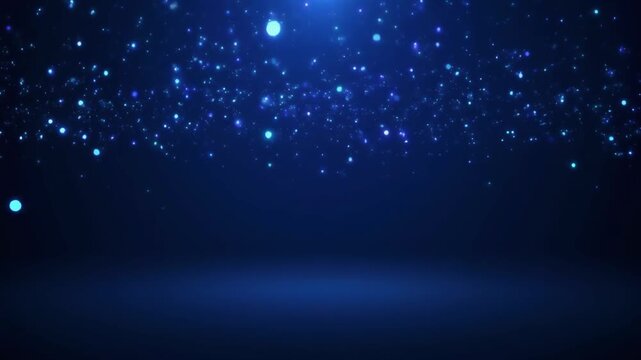 濃紺ネイビー光粒が漂う余白のある高級背景動画