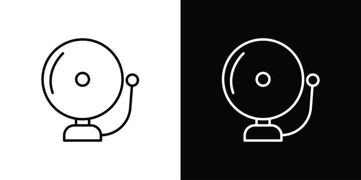 School bell icon minimal logos pack. EPS10
