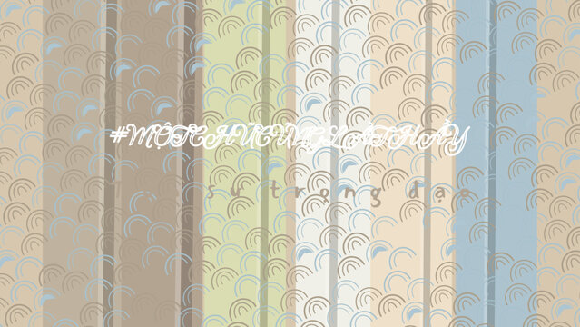 Vietnamese text conveying ONCE A TEACHER isolated typography mask on white with clean gray offset shadow and nested arch scales pattern