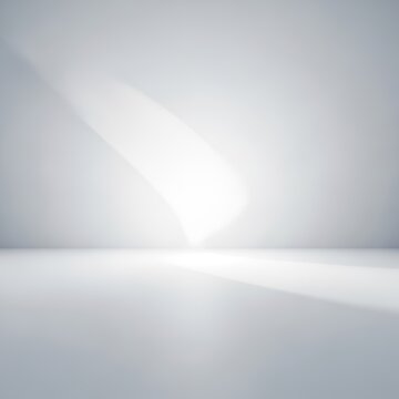 A minimalist image showcasing a pure white expanse with subtle lighting gradients, representing a deep sense of infinite space and emptiness, modern, abstract, space