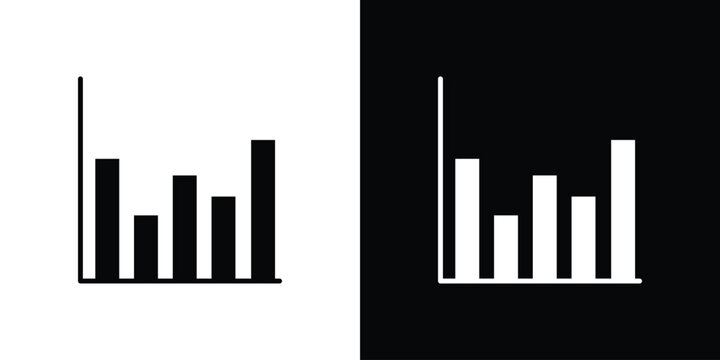 Chart histogram icon outline pictogram series