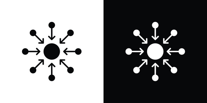 Centralized icon outline pictogram series
