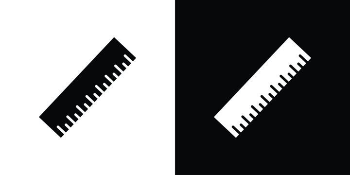Ruler icon outline pictogram series