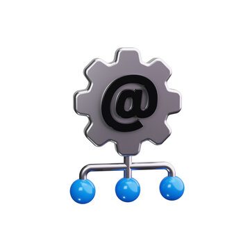 email tools 3d render icons