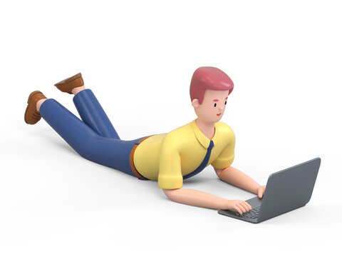 A man using a laptop