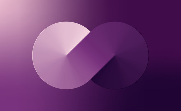Abstract purple infinity loop geometric gradient background