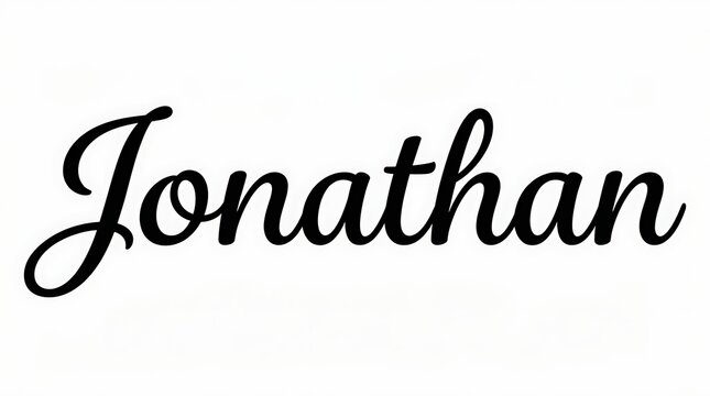The flowing cursive script of the personal name 'Jonathan' is presented in a refined and legible manner, evoking a sense of classic calligraphy suitable for branding or decorative purposes