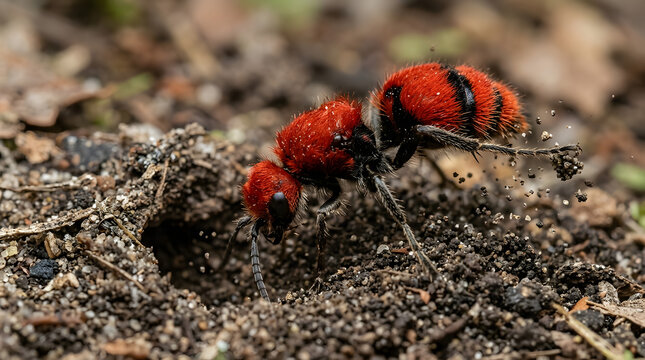 velvet ant digging nest