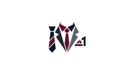 Fototapeta premium A professional suit and tie icon representing formal business attire