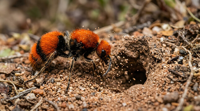 velvet ant digging nest