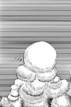 Hand drawn sketch of cloud and sky with line art sketch style in vector 