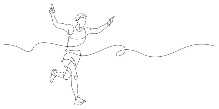 marathon finish one continuous line drawing minimalism