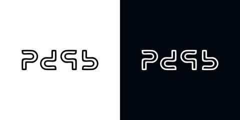 Modern Minimalist Stylized Line Art Logo Design Template © PaulStd