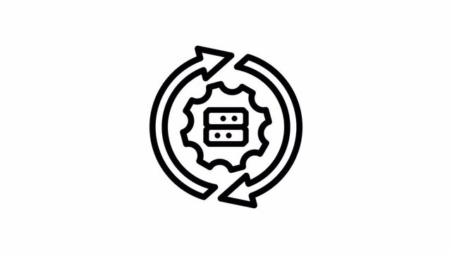 Data Processing minimalist stroke animation