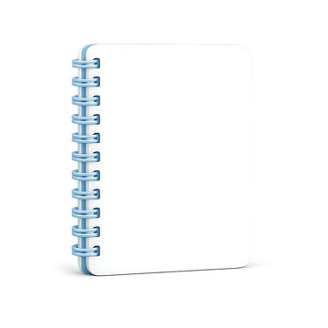Minimal 3D Spiral Notebook Isolated on Transparent Background, Blank School Notebook PNG