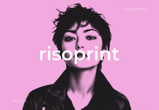 Risoprint Grunge Scan Photo Effect