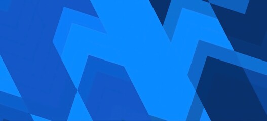 Obraz premium Geometric Blue Zigzag Light Dark Blocks Flat Vector Minimalist Abstract Pattern 4K
