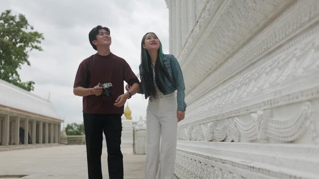 Happy Couple with Camera at White Temple Part 136