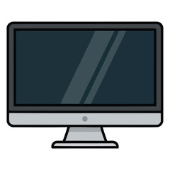 Fototapeta premium Modern computer monitor display screen technology device for work and entertainment with clean minimal design and sleek aesthetic.