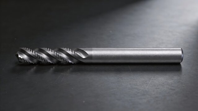 Solid carbide end mill for CNC machining, high precision industrial cutting tool
