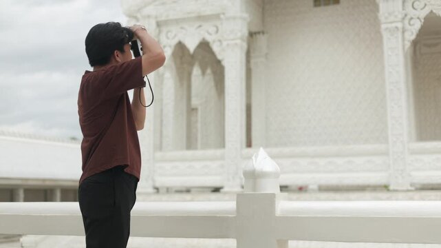 Asian Couple Exploring Ancient Stone Castle Part 161