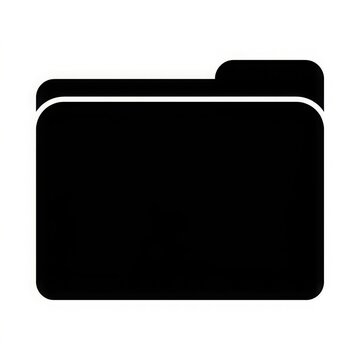 Black folder icon with tab data organization and file management