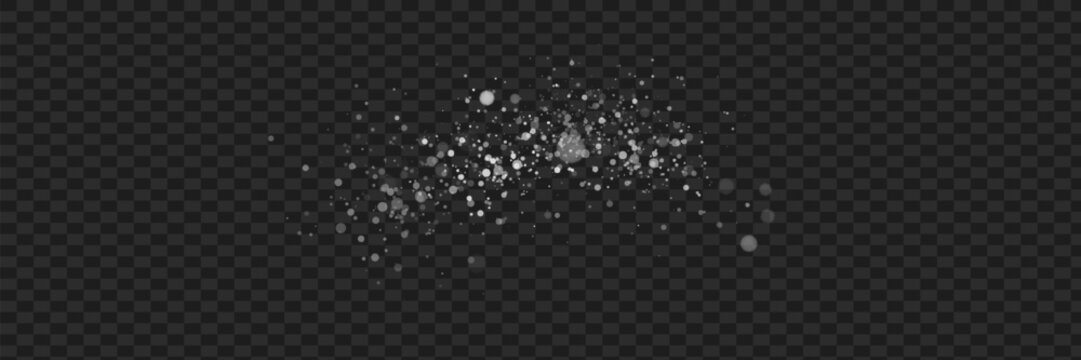 Luxury Holiday Glitter Dust PNG with white Christmas Glow, Transparent Sparkling Light Overlay for Greeting