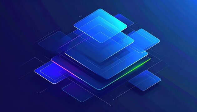 Futuristic Digital Layers Technology Concept Background.