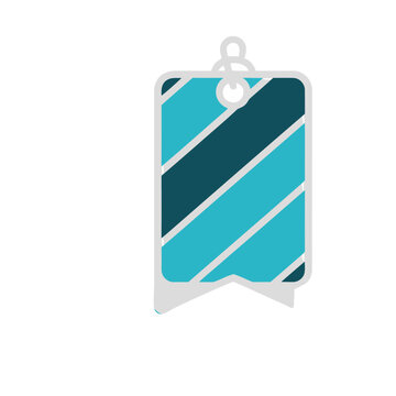 Tag with Diagonal Stripes