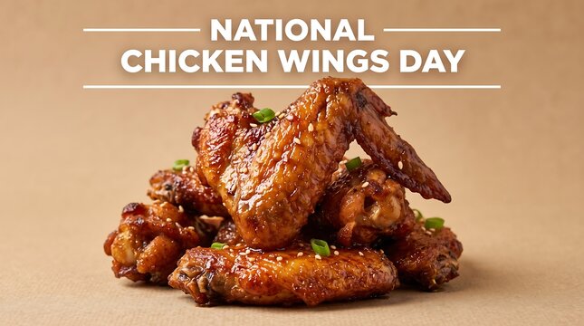 Juicy chicken wings for national chicken wings day celebration