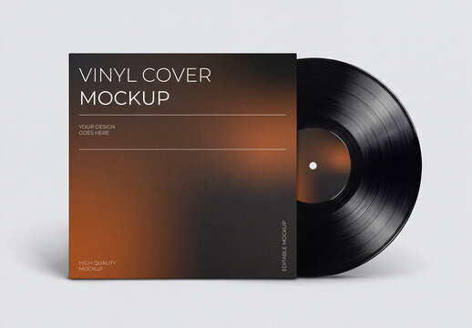 Vinyl Record Cover Mockup