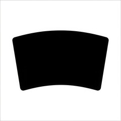 Fototapeta premium Black curved acoustic panel for studio soundproofing and noise reduction