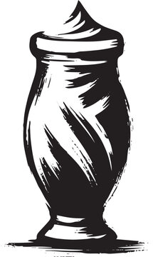 Minimalist Sumi-e Illustration of a Peruvian Chicha Morada bever