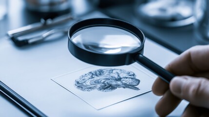 Fototapeta premium Psychological research explores human thoughts, emotions, mental health, and behavioral patterns through scientific observation and controlled experimentation. 